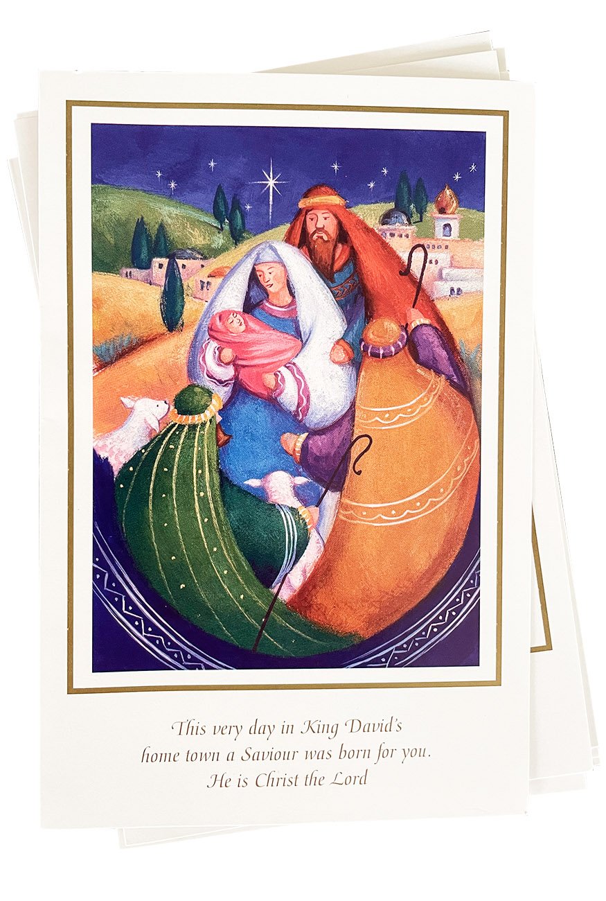 Christmas Cards - With Verse, Gold Border