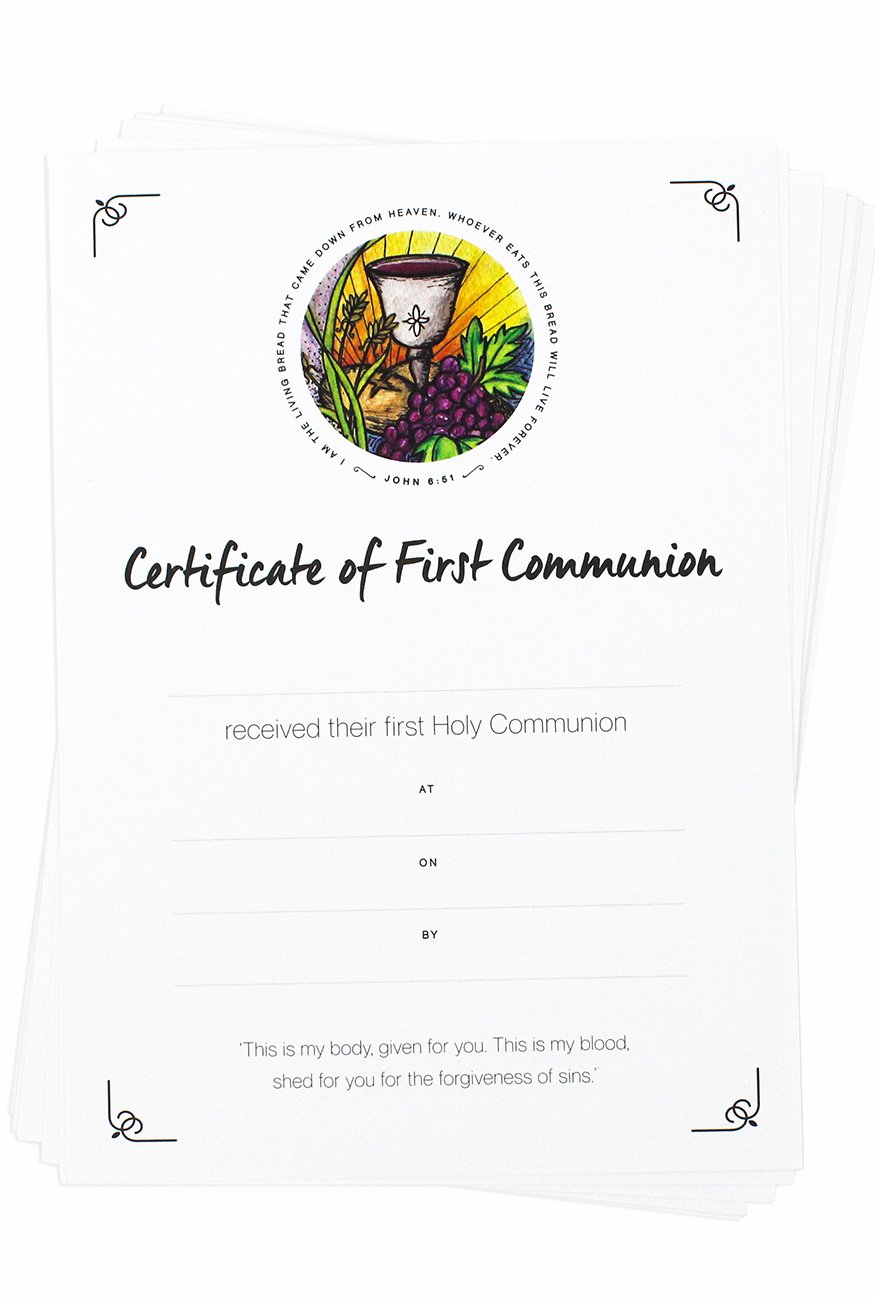 Certificate First Communion