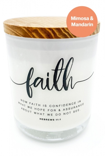 FAITH Candle, Large - Hebrews 11:1