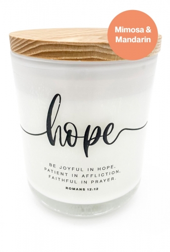 HOPE Candle, Large - Romans 12:12