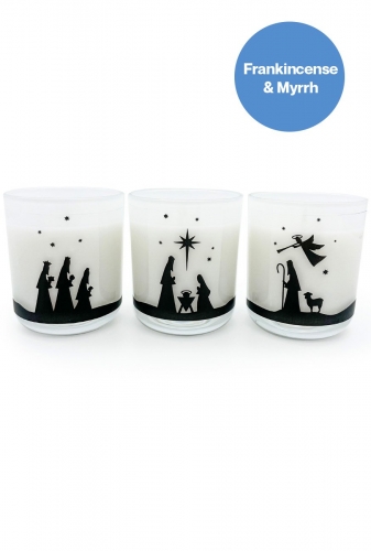 Christmas Nativity Candles, Set of 3 Medium