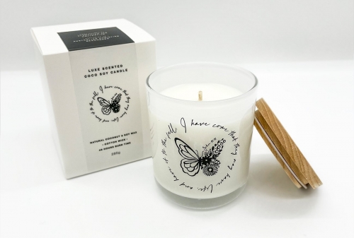 BUTTERFLY candle, Large  John 10:10