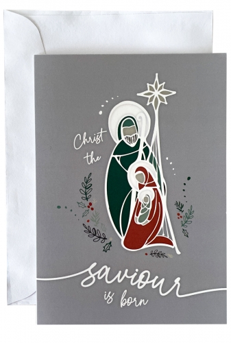 Christ The Saviour Is Born - Christmas Card