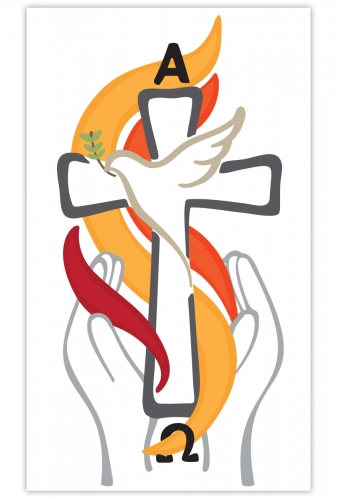 Transfer Paschal Candle Dove Flames