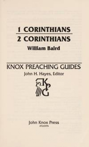 1 Corinthians 2 Corinthians Knox Preaching Guides (Used)
